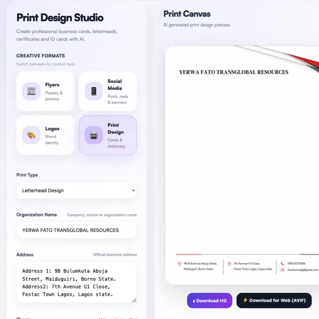 Oriqo Studios – AI-Powered Creative & Marketing Workspace project image 3