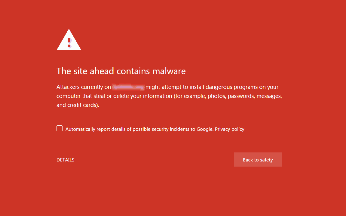 malware page